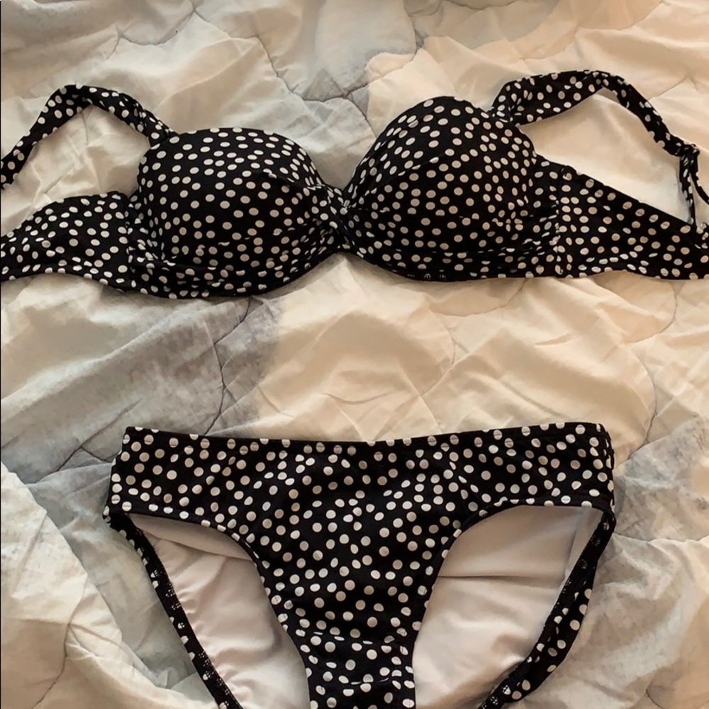 Polka dot Lands’-end bikini